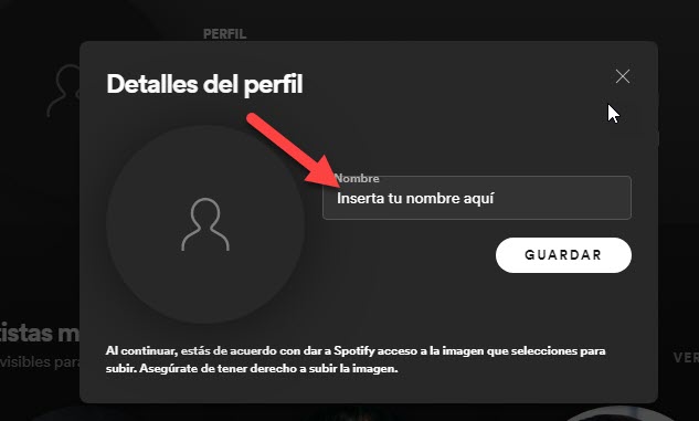 Cómo editar nombre de perfil en Spotify